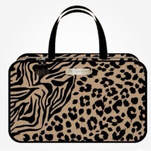 NEW JESSICA SIMPSON A DUMP WEEKENDER MAKEUP COSMETICS BAG 2 COMPARTMENTS ZIPPER